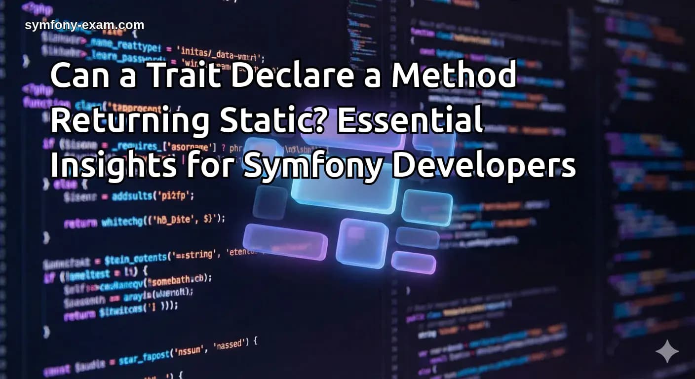 Can Traits Declare Static Methods in Symfony?