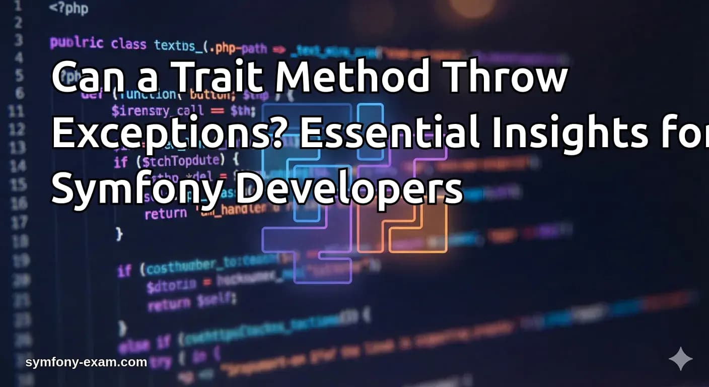 Can Trait Methods Throw Exceptions in Symfony?