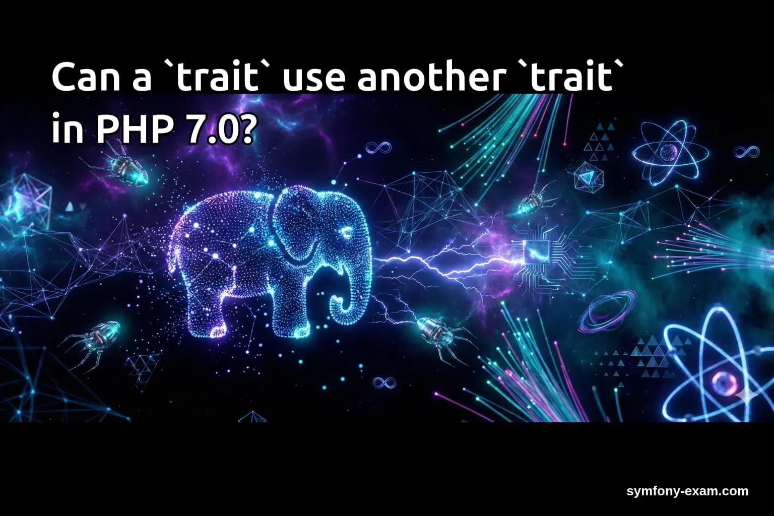 Can a `trait` use another `trait` in PHP 7.0?