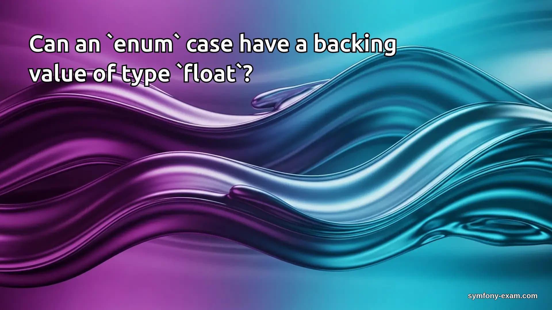 Can an `enum` case have a backing value of type `float`?