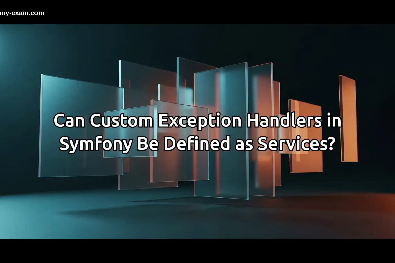 Can Custom Exception Handlers in Symfony Be Defined as Services?