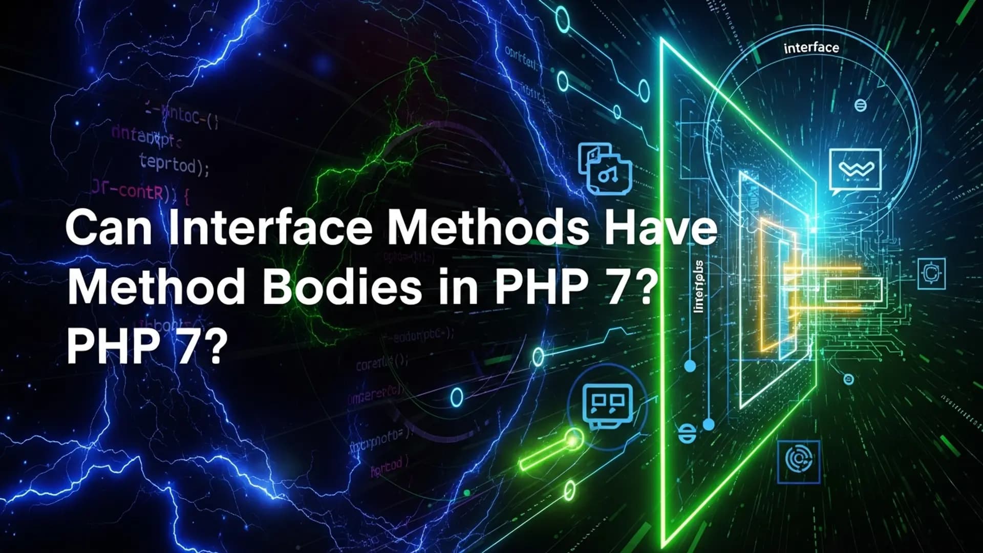 Can Interface Methods Have Method Bodies in PHP 7?