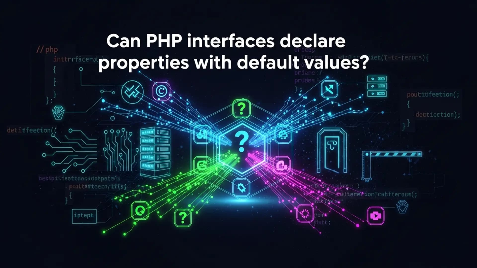 Can PHP interfaces declare properties with default values?