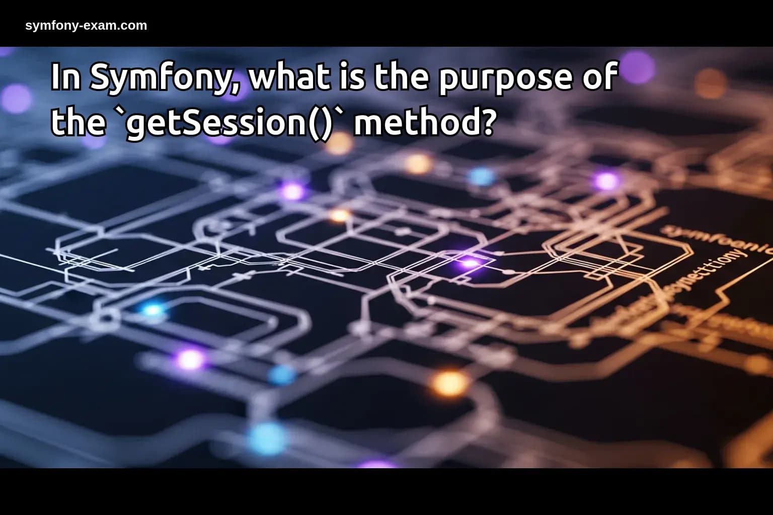 In Symfony, what is the purpose of the `getSession()` method?
