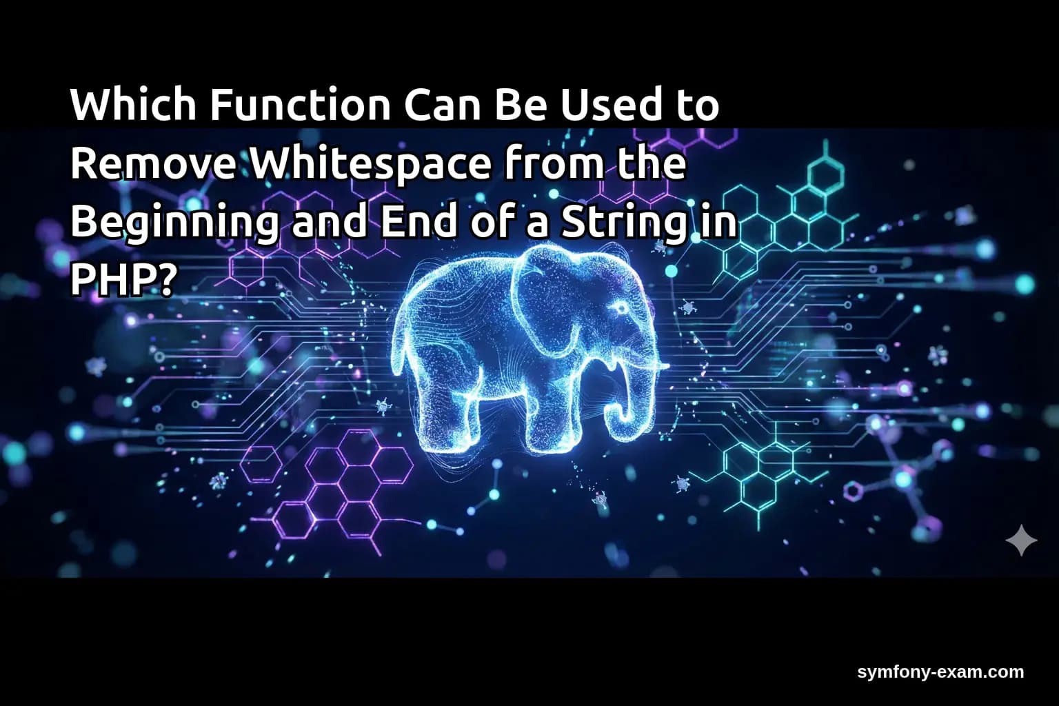 Which Function Can Be Used to Remove Whitespace from the Beginning and End of a String in PHP?