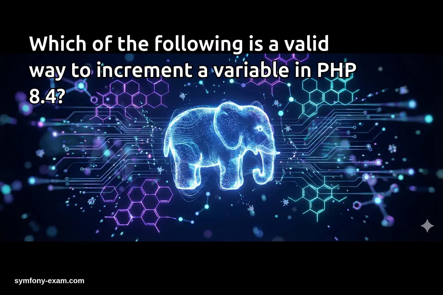 Which of the following is a valid way to increment a variable in PHP 8.4?