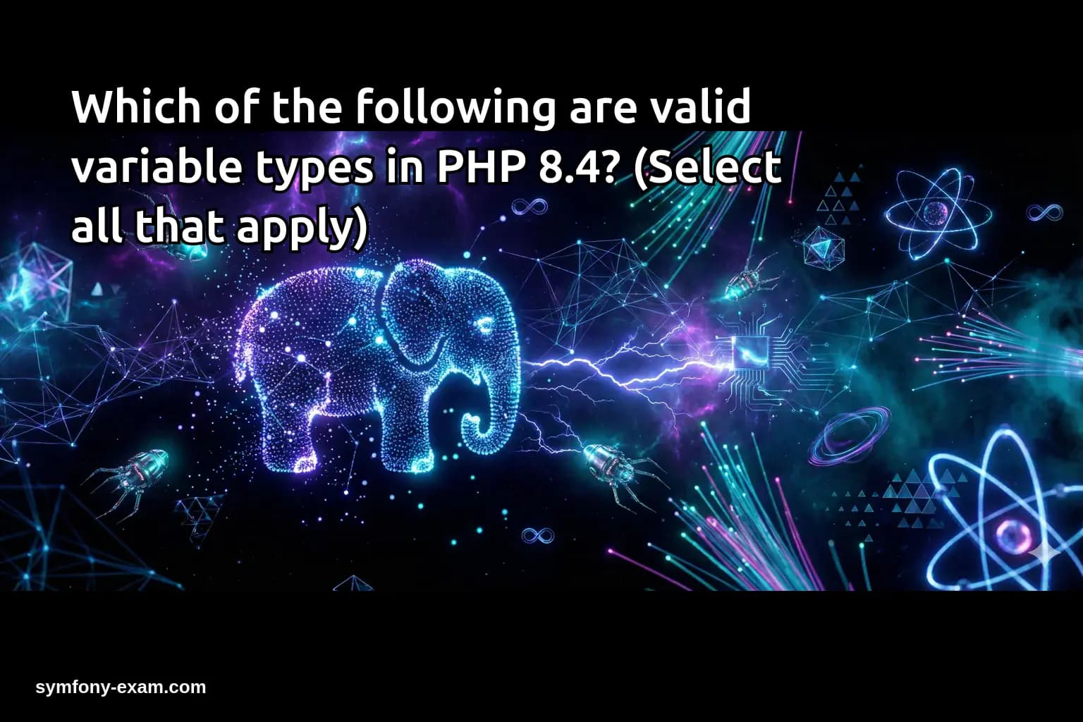 Which of the following are valid variable types in PHP 8.4? (Select all that apply)