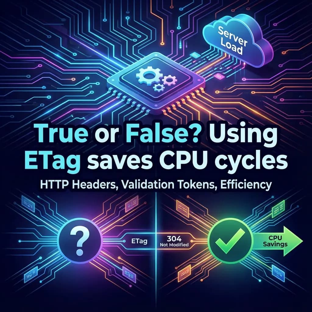 True or False Using ETag saves CPU cycles.