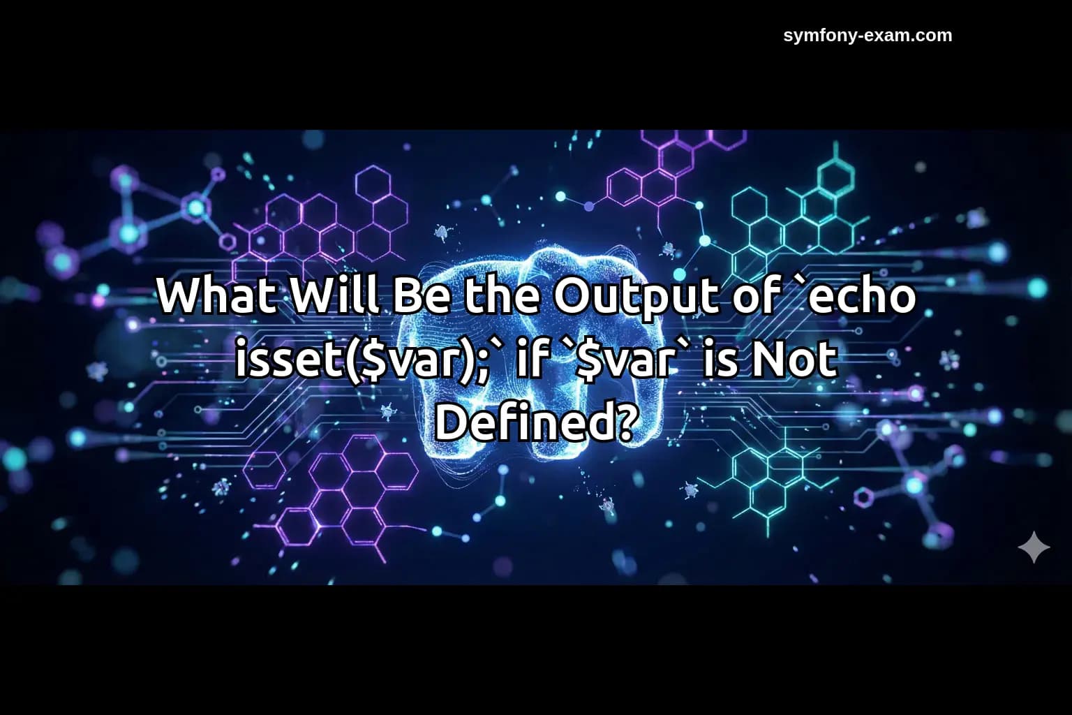 What Will Be the Output of `echo isset($var);` if `$var` is Not Defined?