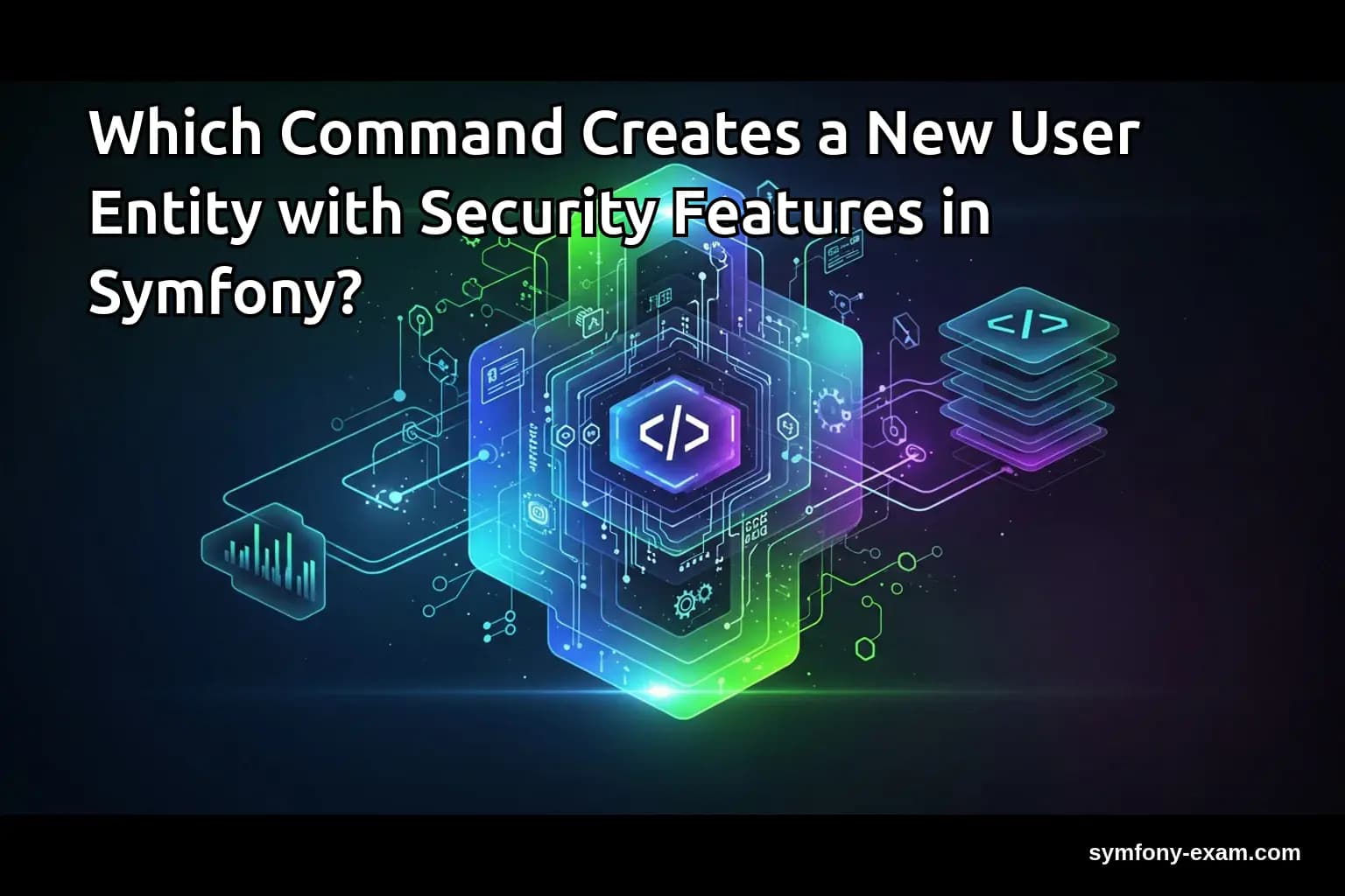 Which Command Creates a New User Entity with Security Features in Symfony?