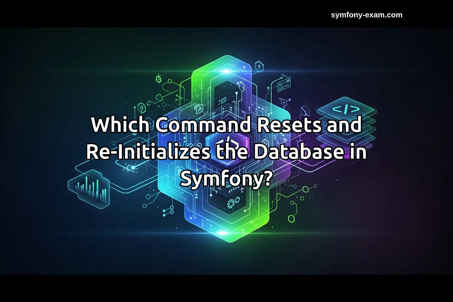 Which Command Resets and Re-Initializes the Database in Symfony?