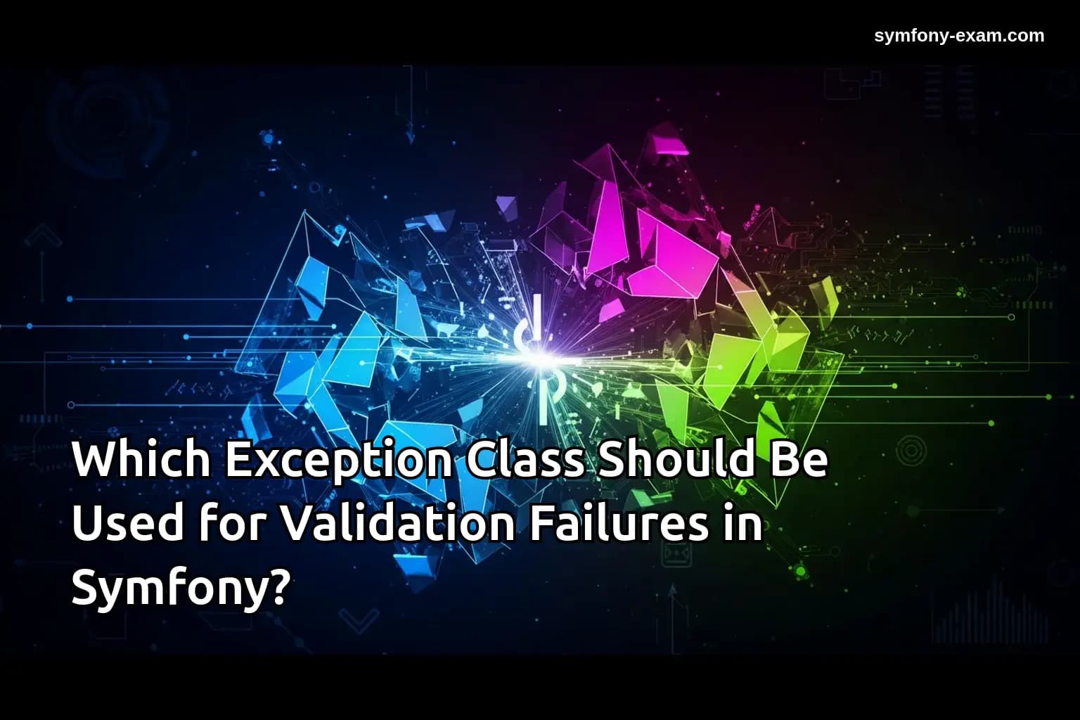 Which Exception Class Should Be Used for Validation Failures in Symfony?