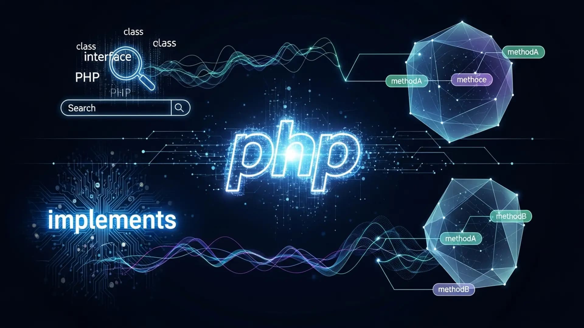 the Use of Keywords in PHP Classes to Implement Interfaces