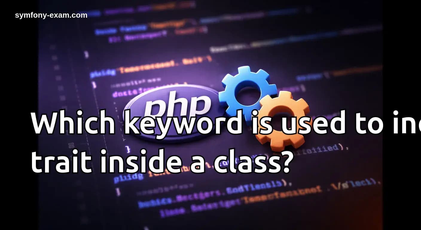 Which keyword is used to include a trait inside a class?