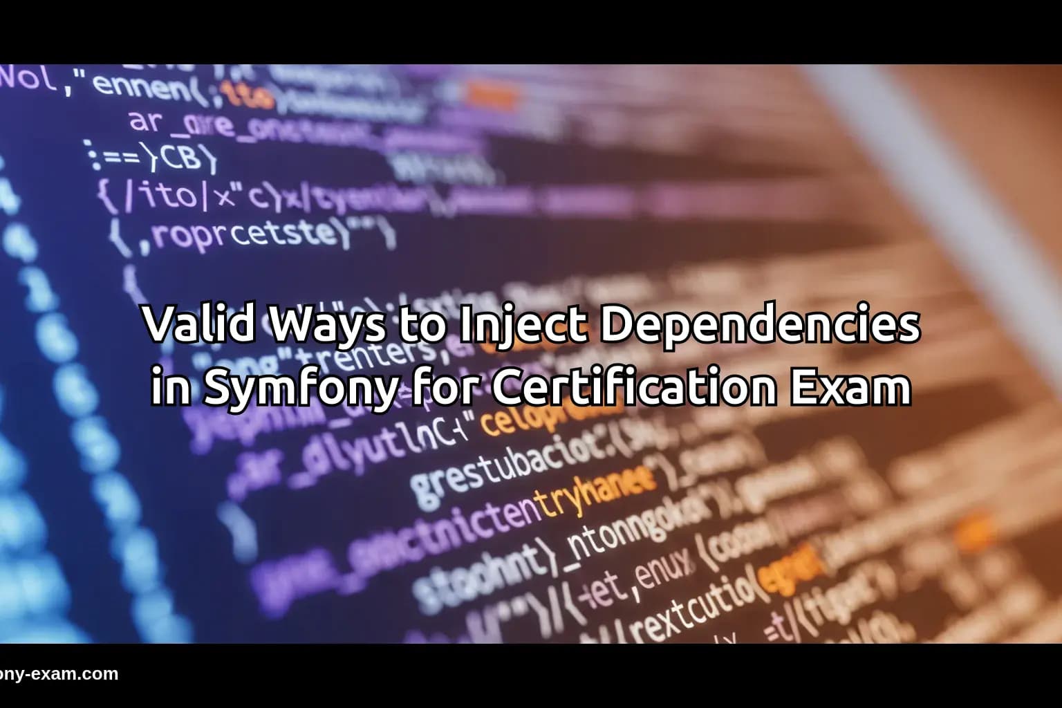 Valid Ways to Inject Dependencies in Symfony for Certification Exam